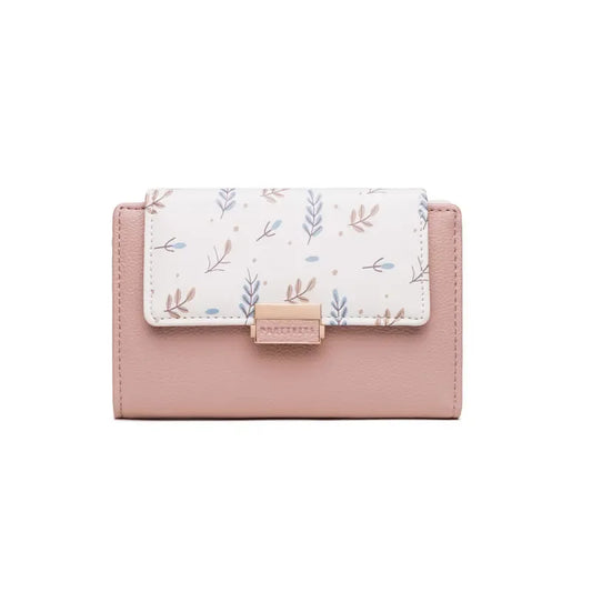 Prettyzys 2021 New Floral Zipper Wallets Medium-Length Multi-Function Women's Style Money Clips Fashionable Compact Storage
