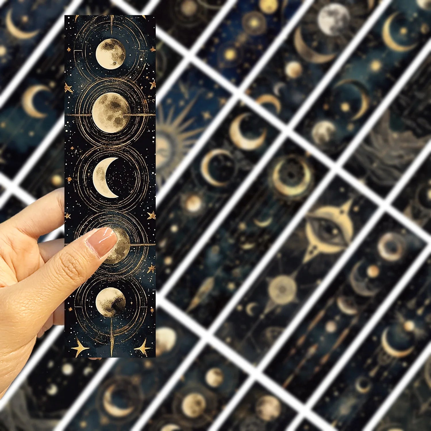 30Pcs Creative Mysterious Sun and Moon Bookmarks Advanced Student Supplies Book Pages Book Notes Reading Label Cards - élise & madelyn