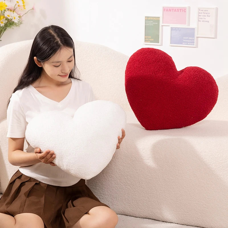 Red Love Heart Shape Throw Pillow Cushion Stuffed Plush Doll Kids Toy Lover Gift Sofa Car Home Decor Wedding Party Decoration - élise & madelyn