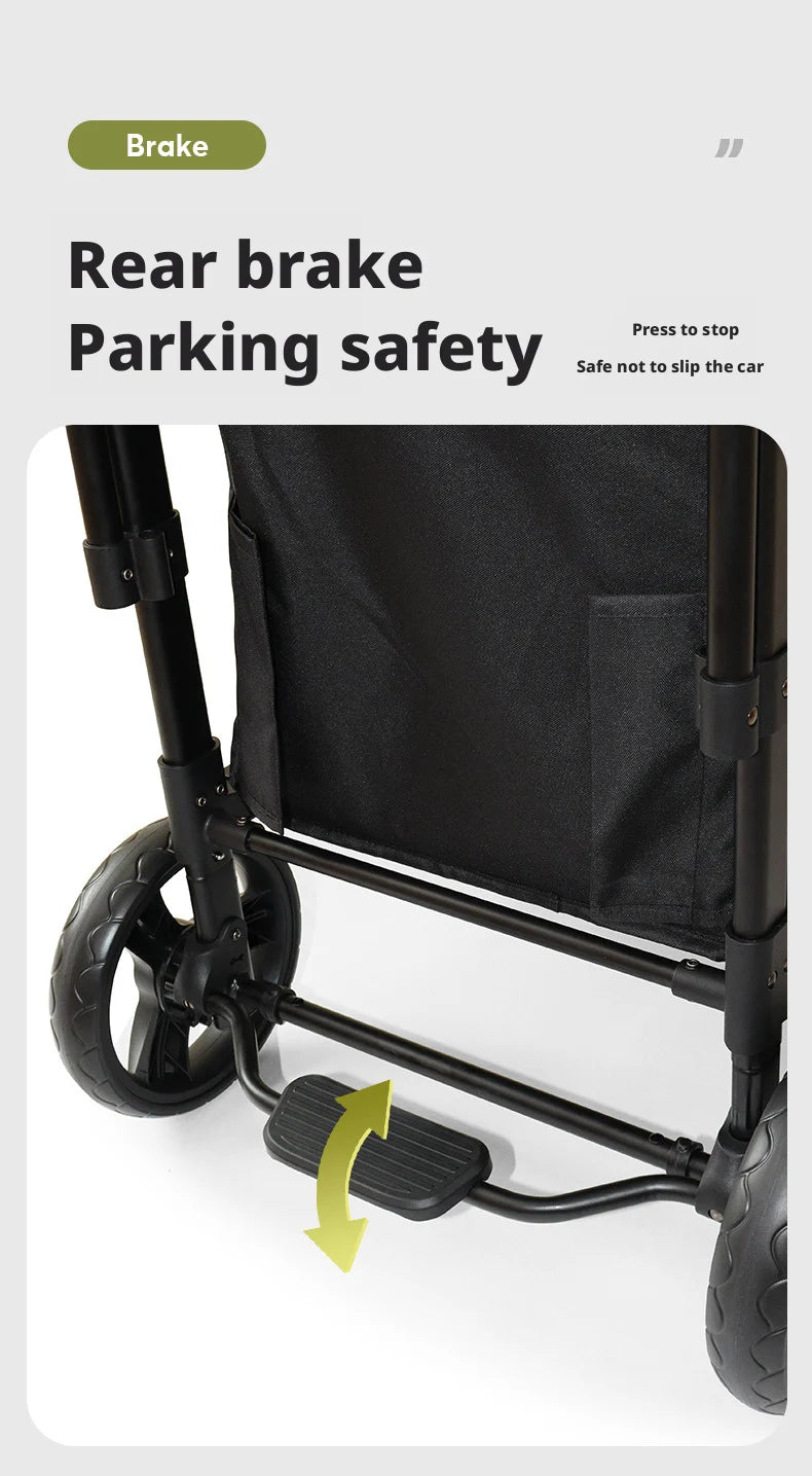 Lightweight Twin/Quad Travel Stroller – Foldable Sit & Recline Design