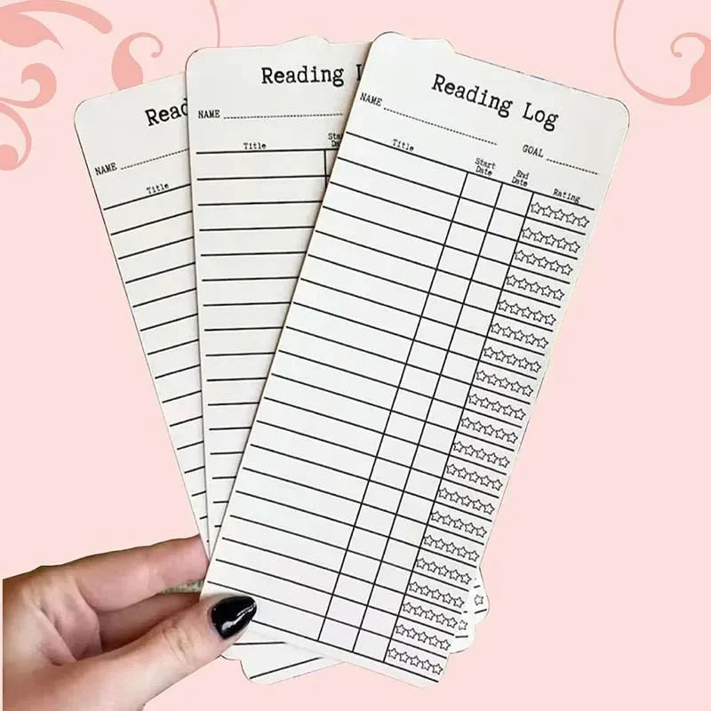 20Pcs Reading List Bookmark DIY Blank Bookmarks Personal Library Cards Reading Log Bookmark Perfect Gift for Reading Lovers - élise & madelyn