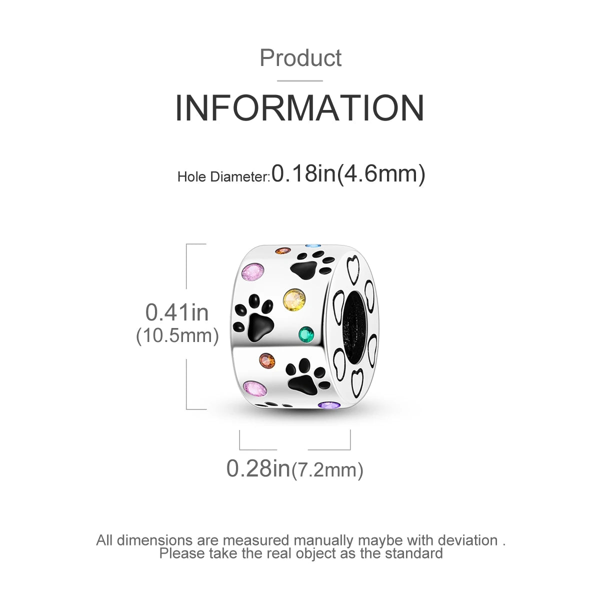Charms Fit Original Beads 925 Sterling Silver Clip Charms Zircon Silicone Spacer Beads fit Bracelet Women DIY Gift - élise & madelyn