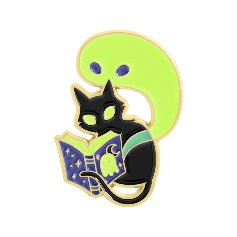 Book Lover Series Enamel Pins Certified Book Addict Violent Litle Thing Brooches Lapel Badge Jewelry Gifts for Bookworm Friends