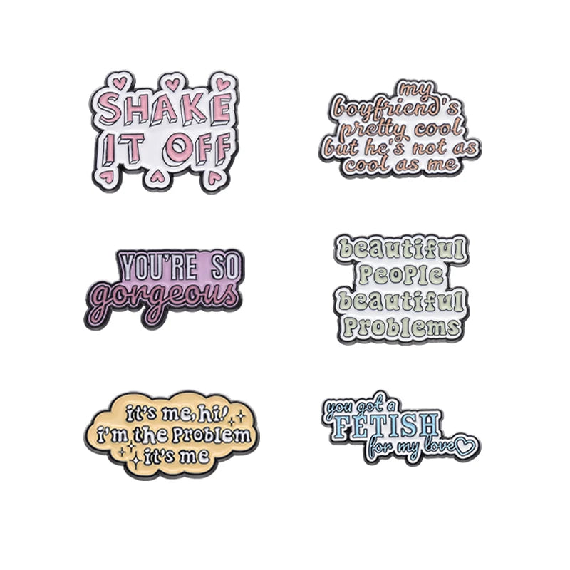 Pop Singer-Inspired Enamel Pin Sets – Aesthetic Enamel Brooches, Lyrics & Outfits | Cute Collectible Accessories for Bags, Jackets & Lanyards - élise & madelyn