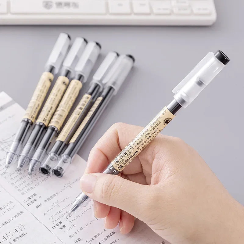54Pcs/Set 0.35mm Gel Pens Office School Exam Sign Ballpoint Pen Blue Red Black Ink Replaceable Pen Refill Rods Kawaii Stationery - élise & madelyn