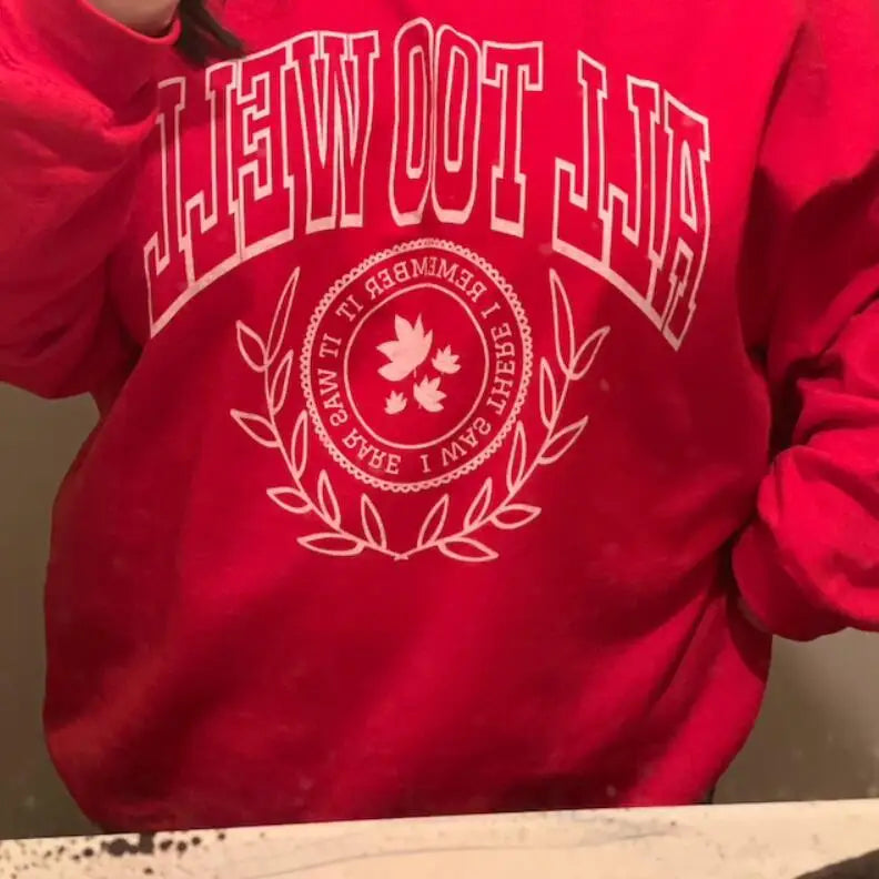 All Too Well Music Album Sweatshirts Cozy Tops Sudadera Felpa Moletom - élise & madelyn