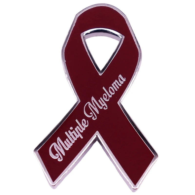 Colorful Ribbon Enamel Pin Disease Awareness Ribbon Badge Mental Health Jewelry Backpacks Hats Jeans Decorative