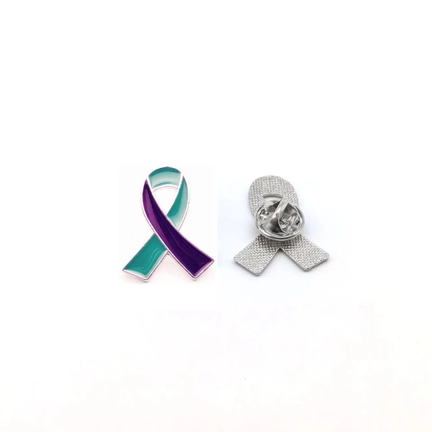 Awareness Ribbon Enamel Pin – Breast Cancer & Multi-Color Support Brooch (Pink, Purple, Blue & More)
