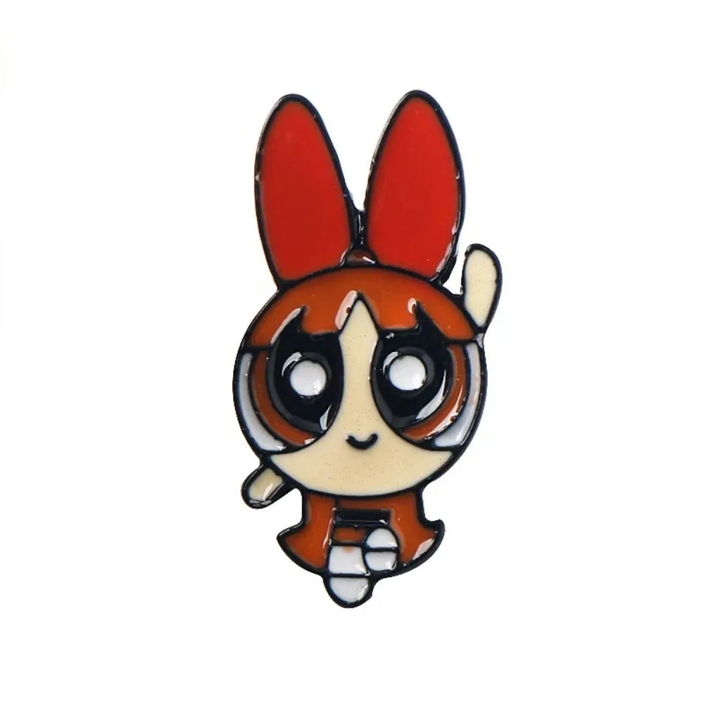 Cute Cartoon Girl Enamel Pin