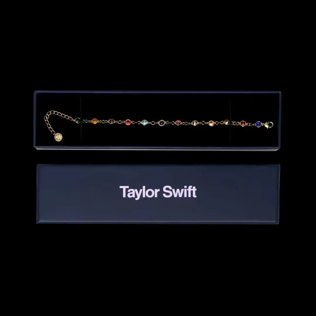 Bejeweled Friendship Bracelet | Colorful Crystal Charm Bracelet | Swiftie Jewelry Taylor Inspired Gift - élise & madelyn