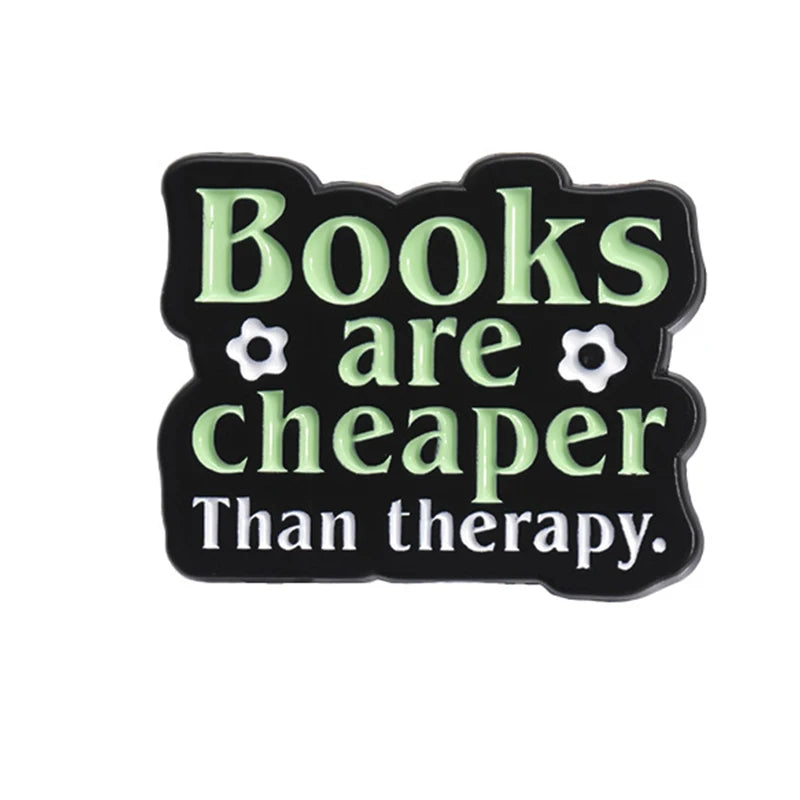 Book Lover Series Enamel Pins Certified Book Addict Violent Litle Thing Brooches Lapel Badge Jewelry Gifts for Bookworm Friends