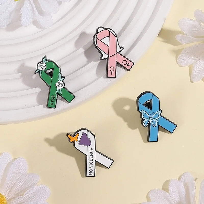 Awareness Ribbon Enamel Pin Collection