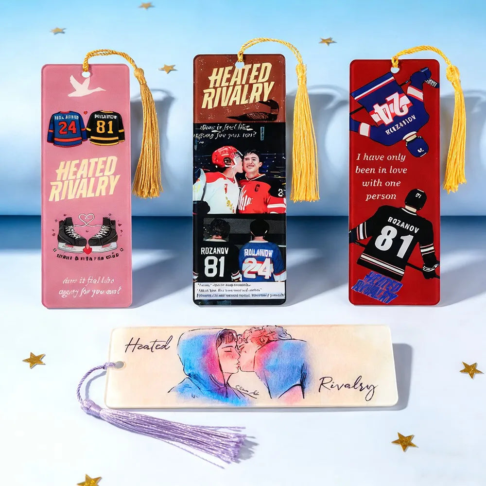 Hockey Romance Bookmark Set – Jersey Number Page Markers (Set of 1/4/5)