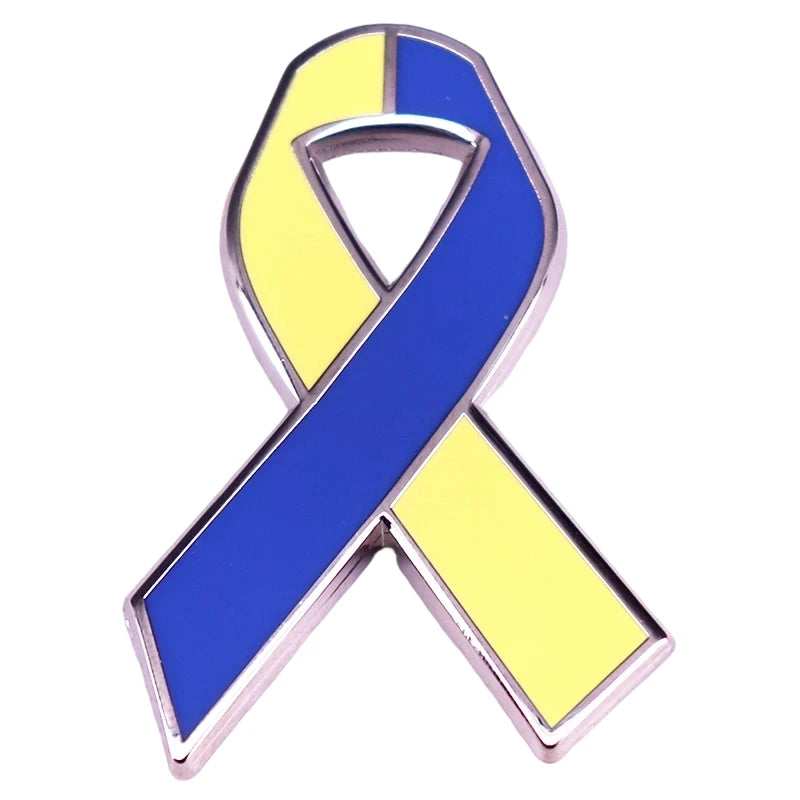 Colorful Ribbon Enamel Pin Disease Awareness Ribbon Badge Mental Health Jewelry Backpacks Hats Jeans Decorative