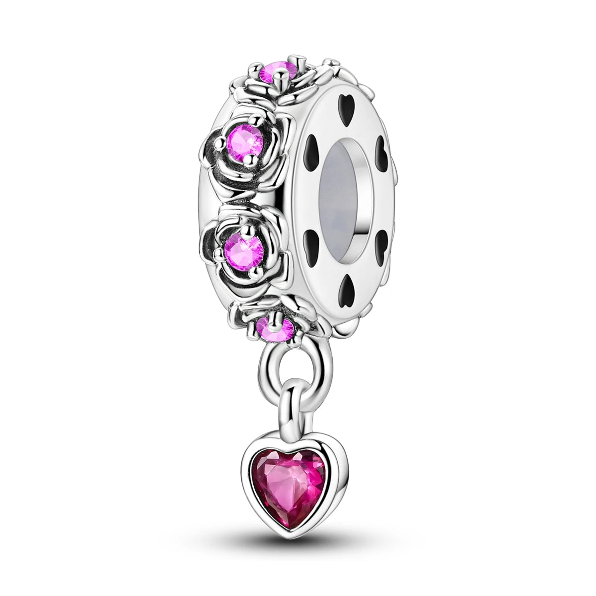Charms Fit Original Beads 925 Sterling Silver Clip Charms Zircon Silicone Spacer Beads fit Bracelet Women DIY Gift - élise & madelyn
