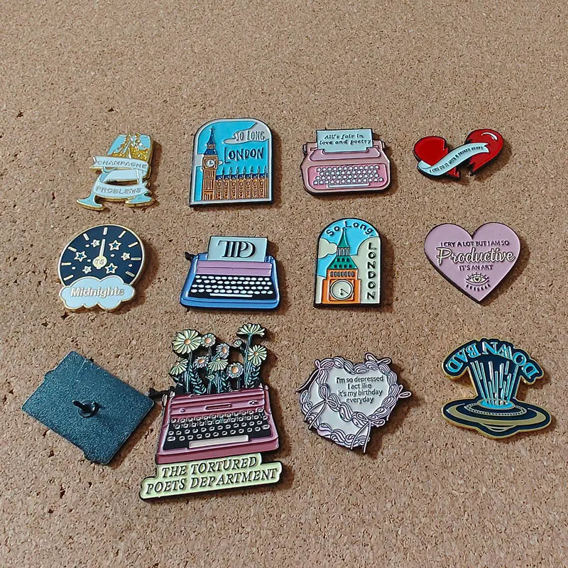 Pop Song Enamel Pin Rock Band Cartoon Brooch Stylish Jewelry Gift Backpacks For Good Friends Decorated With Lapel Badges