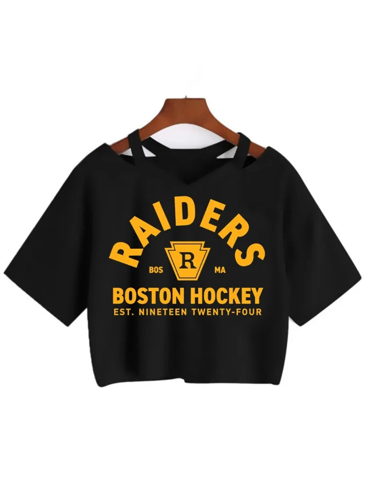 Heated Rivalry Cropped Graphic T-Shirt – Y2K Gothic Vintage Women’s Crop Top