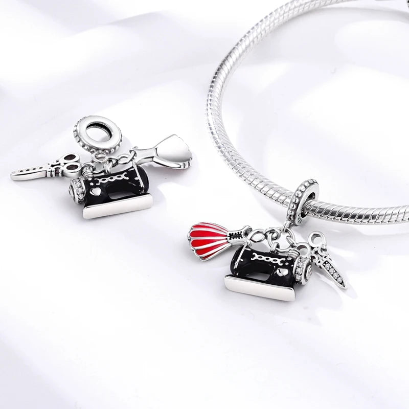 Fit Original 925 Sterling Silver Charms Beads Wine Glass Coffee Cup Charms Pendant For Women Bracelet Charms DIY Jewelry Gift - élise & madelyn