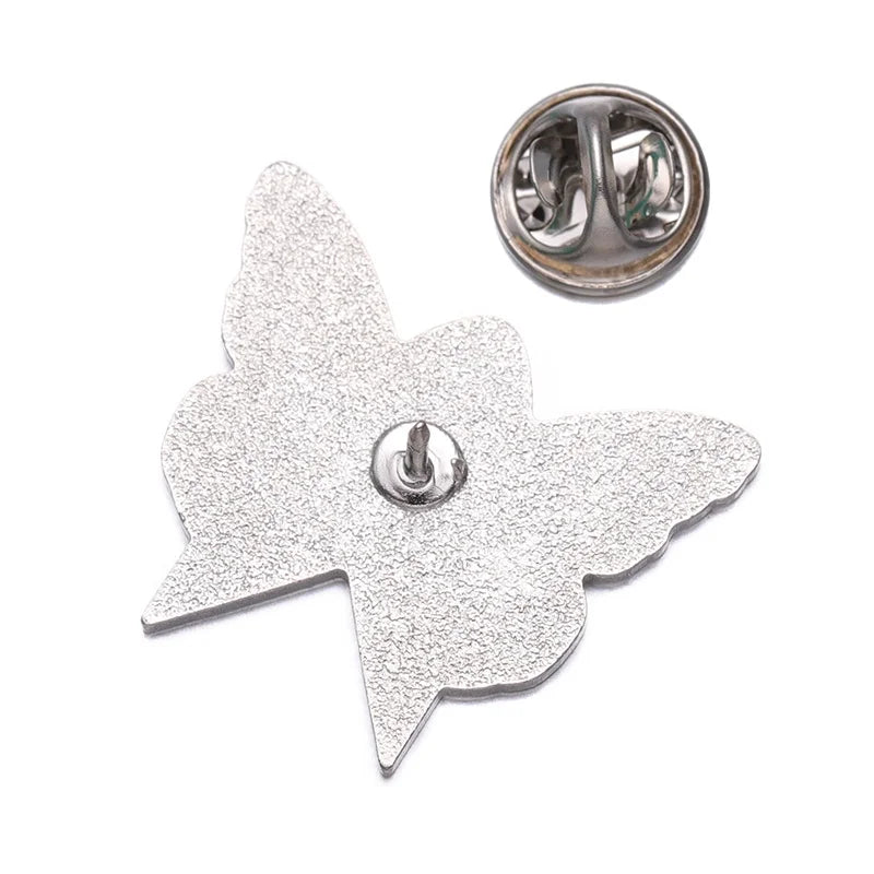Pink Butterfly Enamel Awareness Pin – Breast Cancer & Purple Awareness Month Symbol Brooch