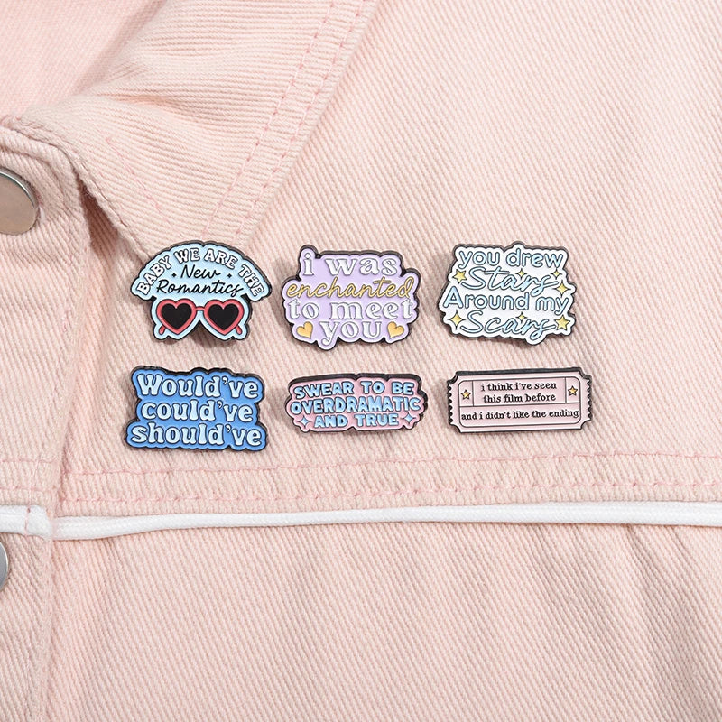 Pop Singer-Inspired Enamel Pin Sets – Aesthetic Enamel Brooches, Lyrics & Outfits | Cute Collectible Accessories for Bags, Jackets & Lanyards - élise & madelyn