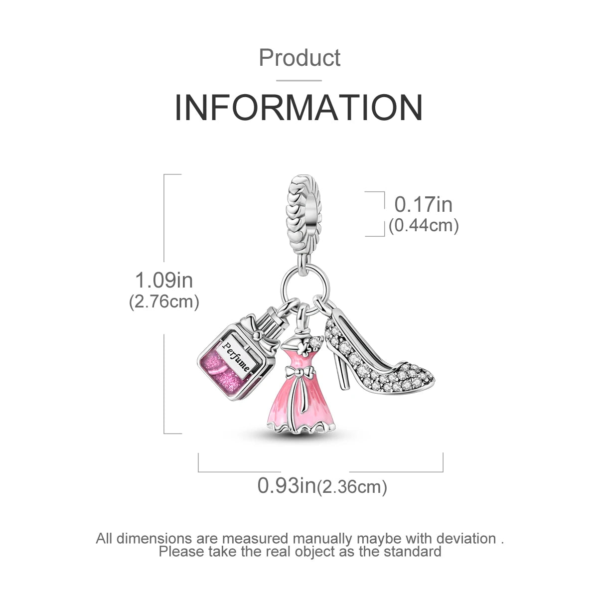 925 Silver Charms Skirt Ballet Shoes Pink Pendants Fit Original Bracelet Beads Diy For Woman Jewelry - élise & madelyn