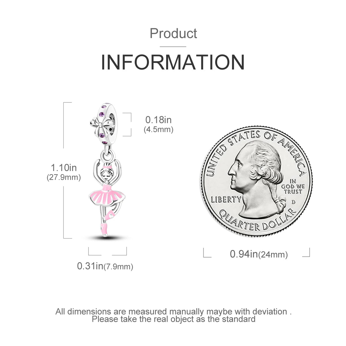 925 Silver Charms Skirt Ballet Shoes Pink Pendants Fit Original Bracelet Beads Diy For Woman Jewelry - élise & madelyn