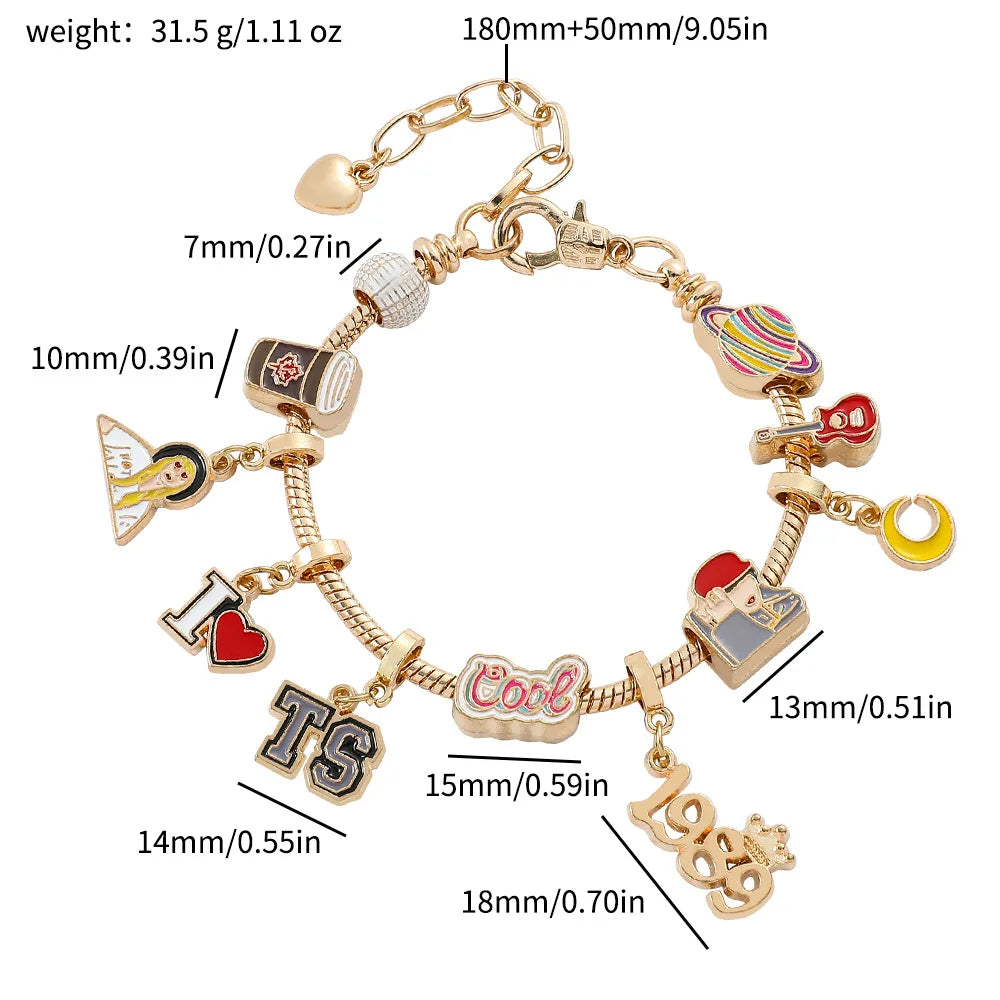 Era Icons Charm Bracelet Collection – Swiftie-Inspired Jewelry (4 Styles) - élise & madelyn
