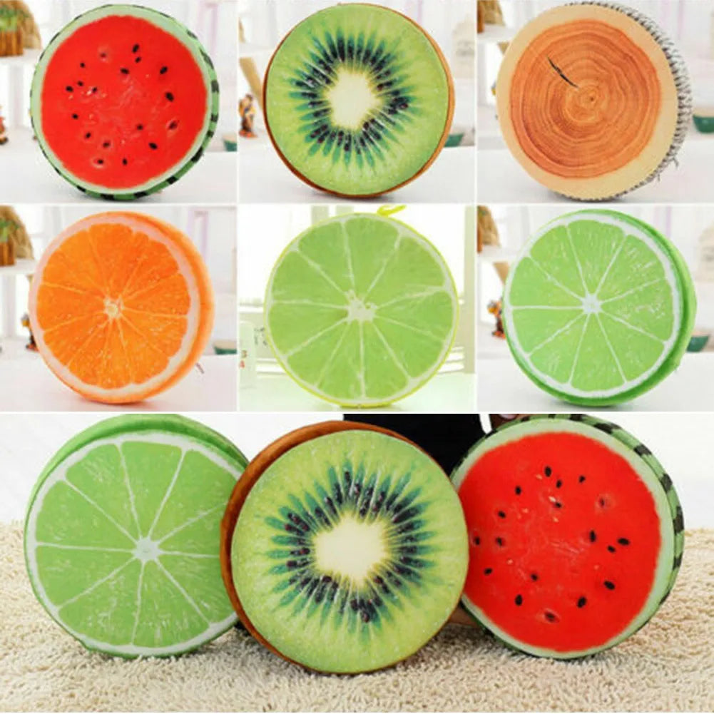 33cm Cushion Fruit Shape For  In-bed Reading And Watching Back And Head Pillow Round Cushion Lint-free - élise & madelyn