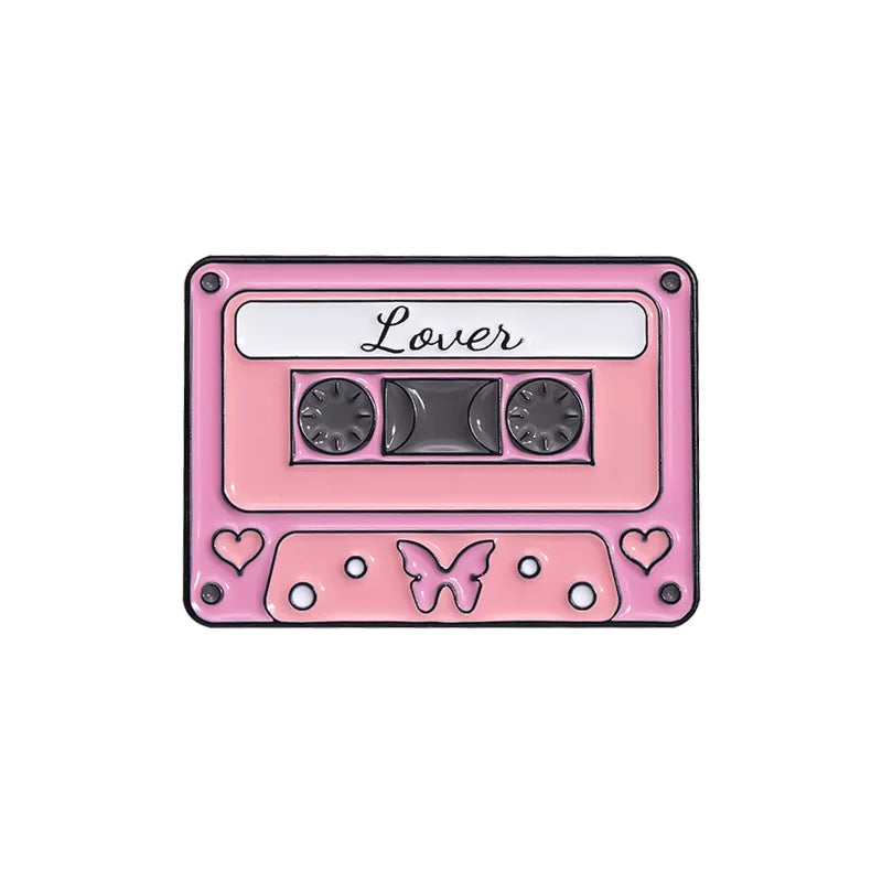Retro Cassette Enamel Pins — Era-Inspired Collectible Set - élise & madelyn
