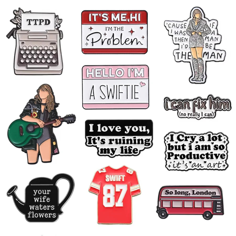 Pop Singer Inspired Enamel Pins — Cute Lyric, Tour & Aesthetic Designs - élise & madelyn