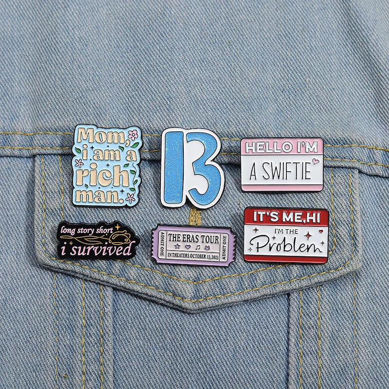 Pop Singer-Inspired Enamel Pin Sets – Aesthetic Enamel Brooches, Lyrics & Outfits | Cute Collectible Accessories for Bags, Jackets & Lanyards - élise & madelyn