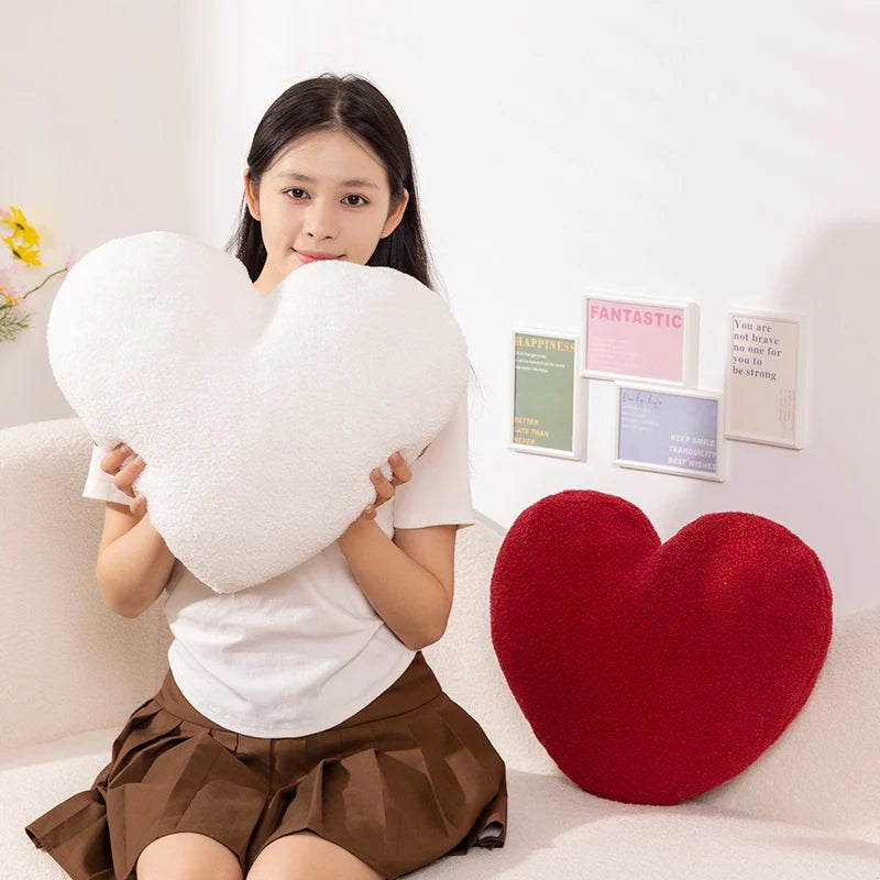 Red Love Heart Shape Throw Pillow Cushion Stuffed Plush Doll Kids Toy Lover Gift Sofa Car Home Decor Wedding Party Decoration - élise & madelyn