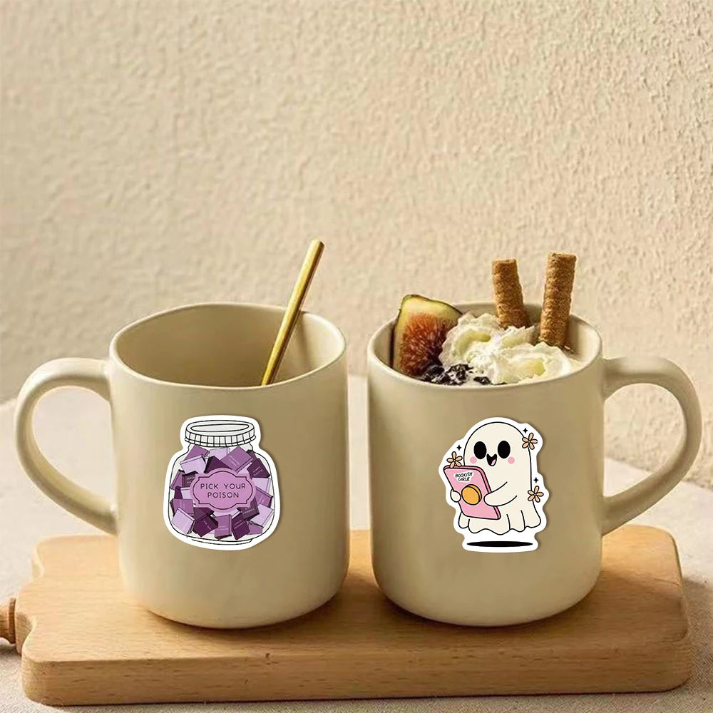 50/150PCS Romantic Reading Style Graffiti Star Covering Cartoon Stickers DIY Notebook Waterproof Stickers - élise & madelyn