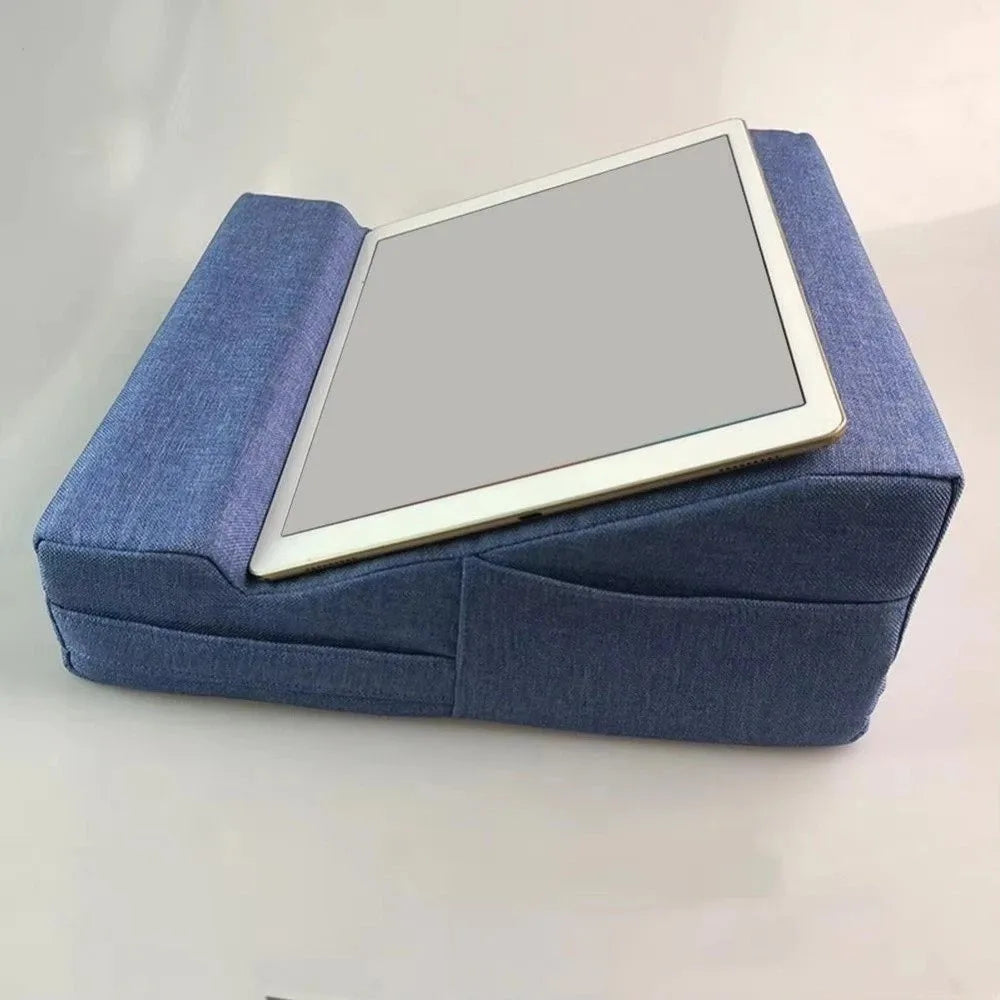 Ergonomic Laptop Pillow Stand – Soft Lap Desk with Hand Rest Support for Bed, Sofa & Reading