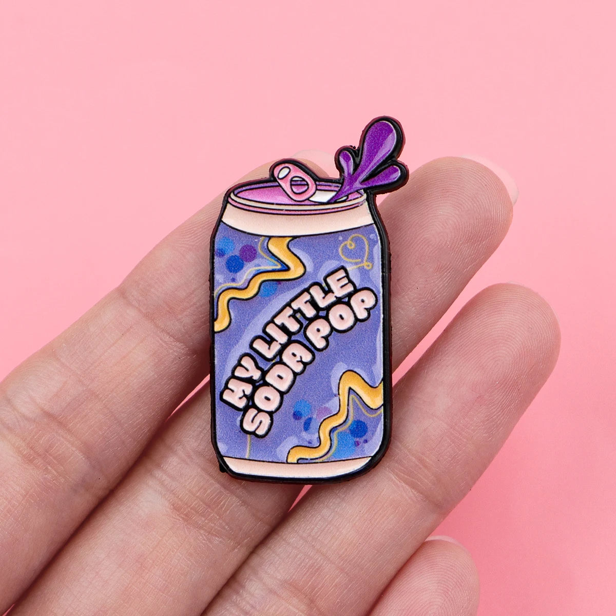Cute Soda Girl Enamel Pin