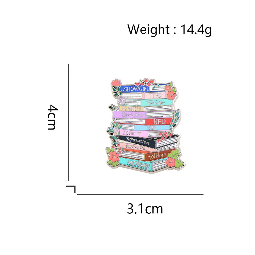 Era Tour Music Album Theme Brooches Floral and Book Pins Clothing Backpacks Accessories Fan and Music Lover Gifts