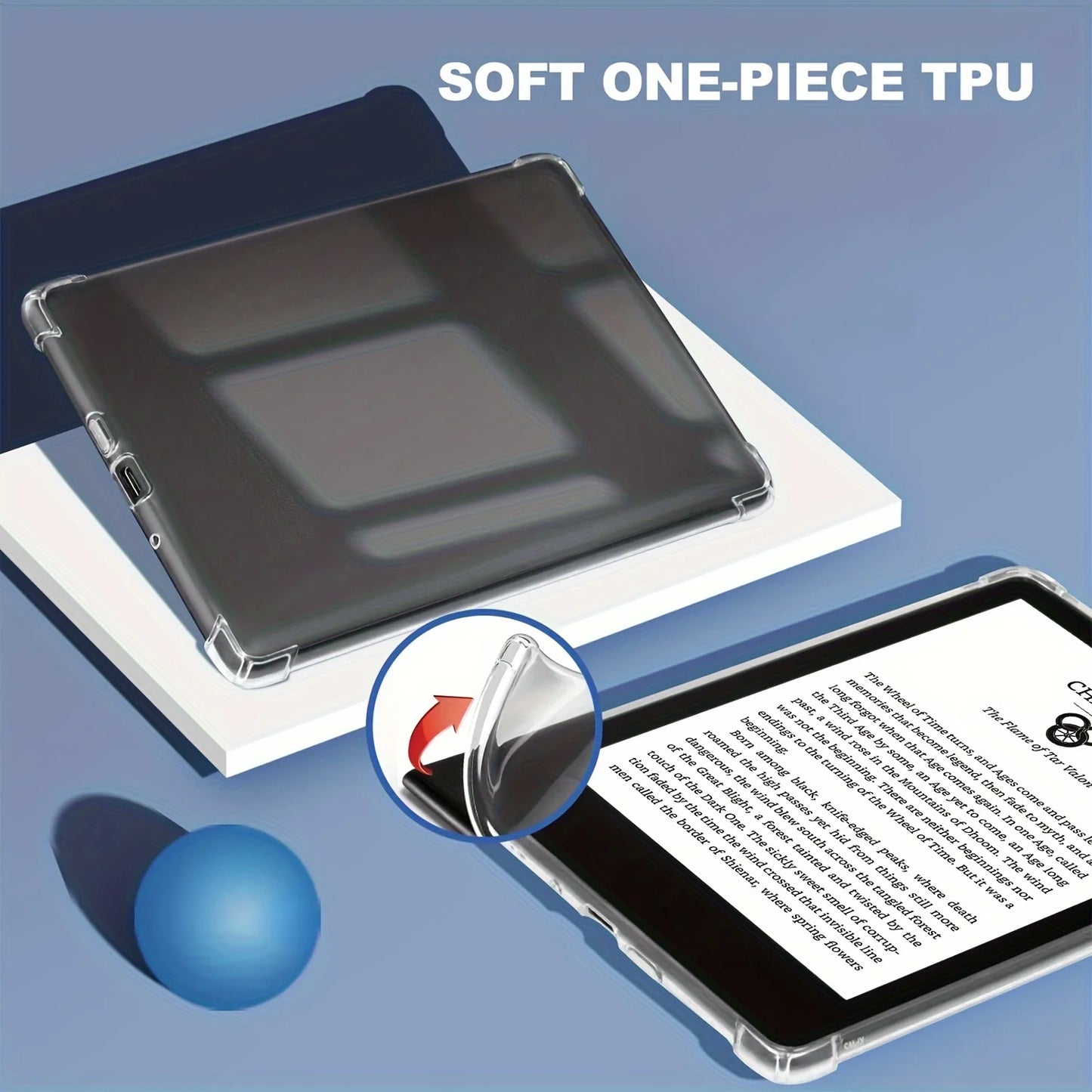 Clear Case for Kindle Paperwhite 6 5 4 3 2 1, for Kindle 11th/10th Generation, TPU Back Cover, Ultra Slim TPU Soft Cover - élise & madelyn