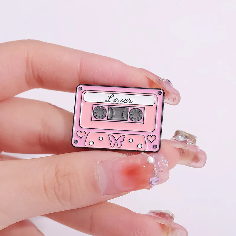 Retro Cassette Enamel Pins — Era-Inspired Collectible Set - élise & madelyn