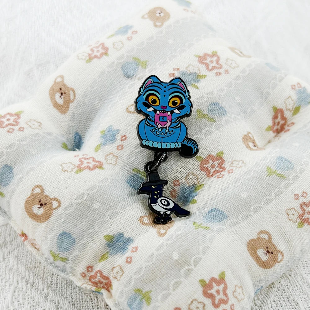 Blue Spirit Tiger Enamel Pin
