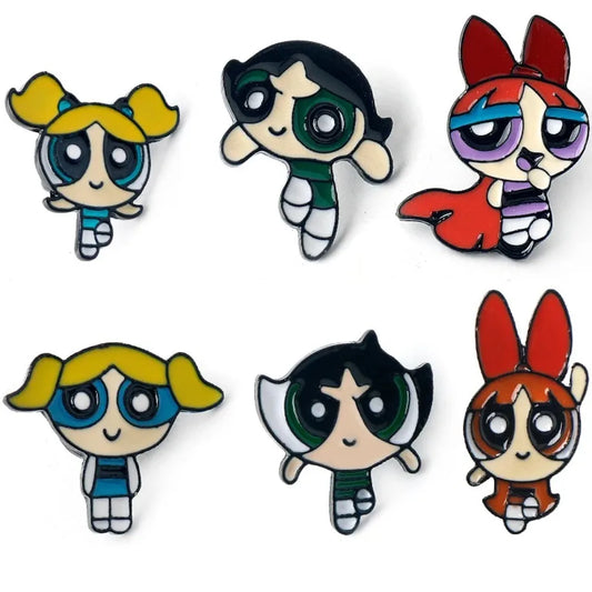 Cute Cartoon Girl Enamel Pin