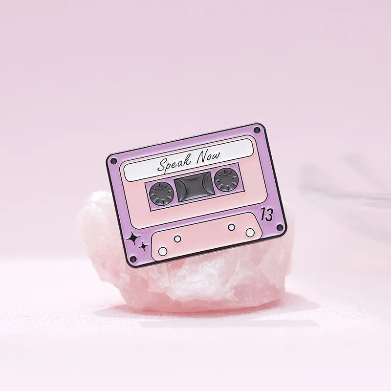 Retro Cassette Enamel Pins — Era-Inspired Collectible Set - élise & madelyn