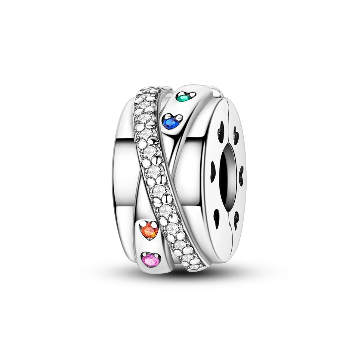 Charms Fit Original Beads 925 Sterling Silver Clip Charms Zircon Silicone Spacer Beads fit Bracelet Women DIY Gift - élise & madelyn