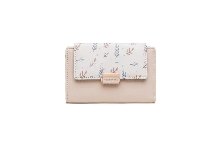Prettyzys 2021 New Floral Zipper Wallets Medium-Length Multi-Function Women's Style Money Clips Fashionable Compact Storage