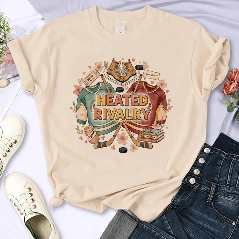 Heated Rivalry Graphic T-Shirt – Gothic Y2K Vintage Crew Neck Tee (Unisex)