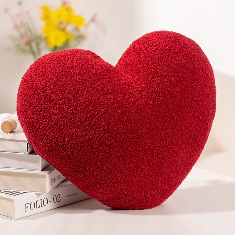 Red Love Heart Shape Throw Pillow Cushion Stuffed Plush Doll Kids Toy Lover Gift Sofa Car Home Decor Wedding Party Decoration - élise & madelyn