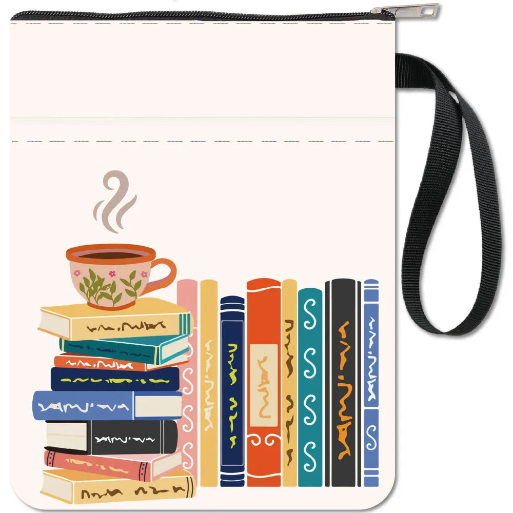 Black Book Sleeves Flower Leaf Book Covers Book Protector for Paperbacks Washable Fabric Cloth Book Cover with Zipper and Extra - élise & madelyn