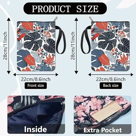 1pc Giraffe Book Sleeve Cartoon Animal Book Covers Book Protector for Paperbacks Washable Fabric Cloth Book Cover with Zipper - élise & madelyn
