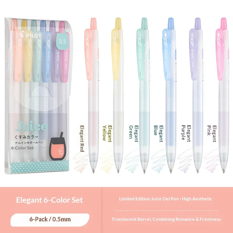 PILOT Juice Milky Pastel Limited Gel Pens,Multi-Colors 0.5mm Smooth Glide&Ergonomic Comfort For Drawing,Planner Japanese Quality