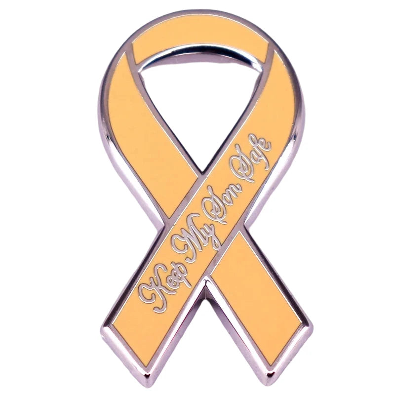 Colorful Ribbon Enamel Pin Disease Awareness Ribbon Badge Mental Health Jewelry Backpacks Hats Jeans Decorative
