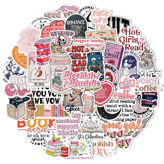50/150PCS Romantic Reading Style Graffiti Star Covering Cartoon Stickers DIY Notebook Waterproof Stickers - élise & madelyn